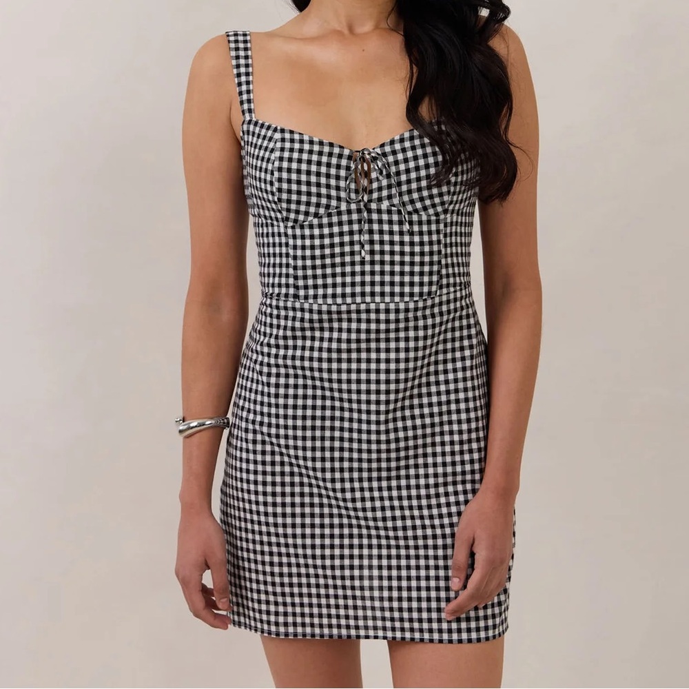 PARK & FIFTH CO | ARIA MINI DRESS | BLACK GINGHAM | SIZE XL